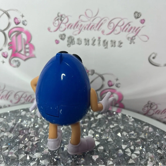 M&m storage container blue candy toy back opens blue candy chocolate 🍫 classic - Picture 3 of 6